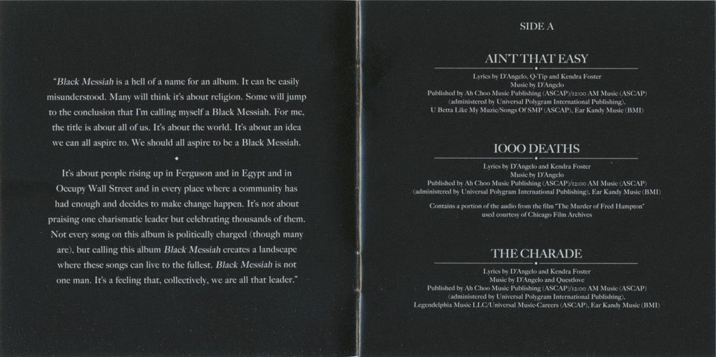 D'Angelo – Black Messiah Music CD