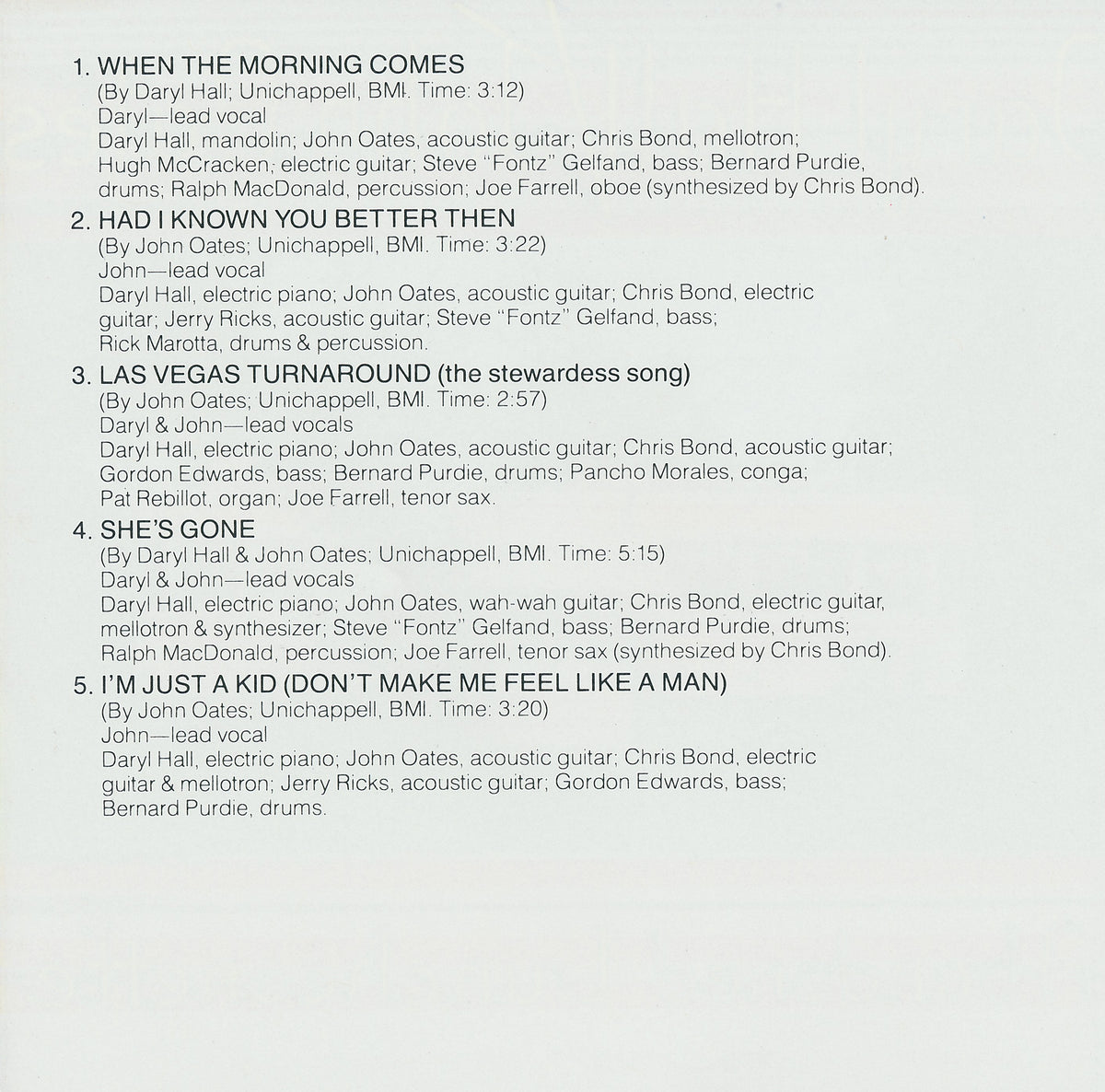 Daryl Hall & John Oates – Abandoned Luncheonette Music CD
