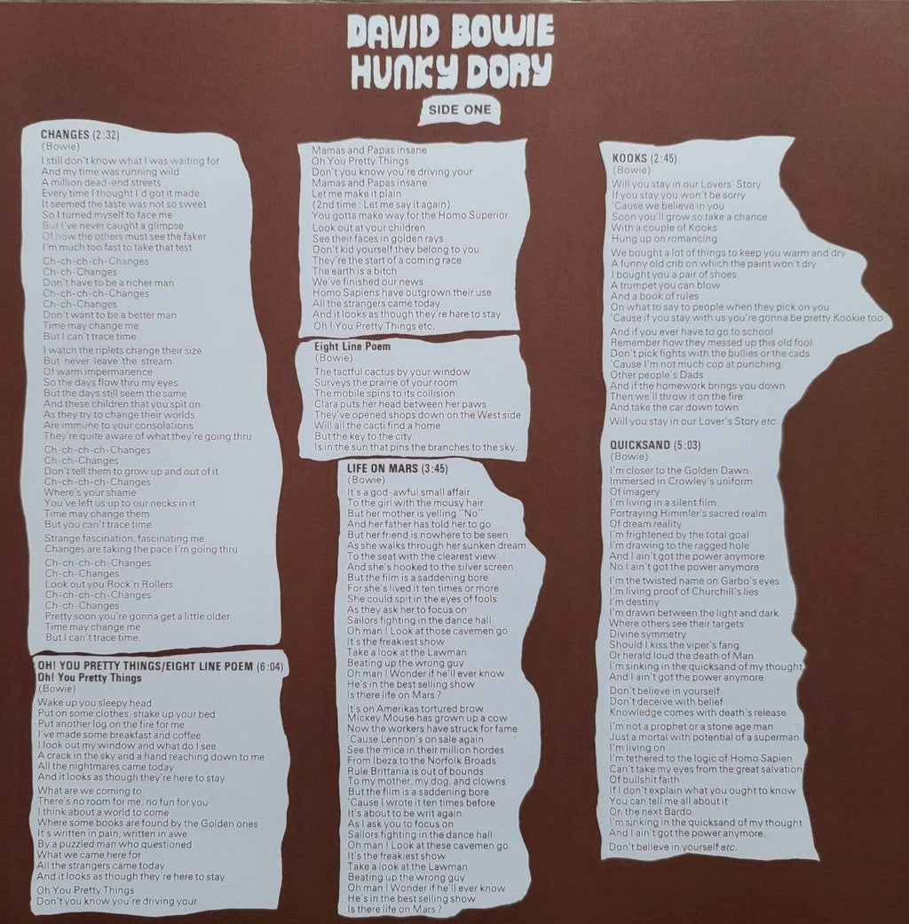 David Bowie – Hunky Dory (LP Vinyl) Vinyl Record