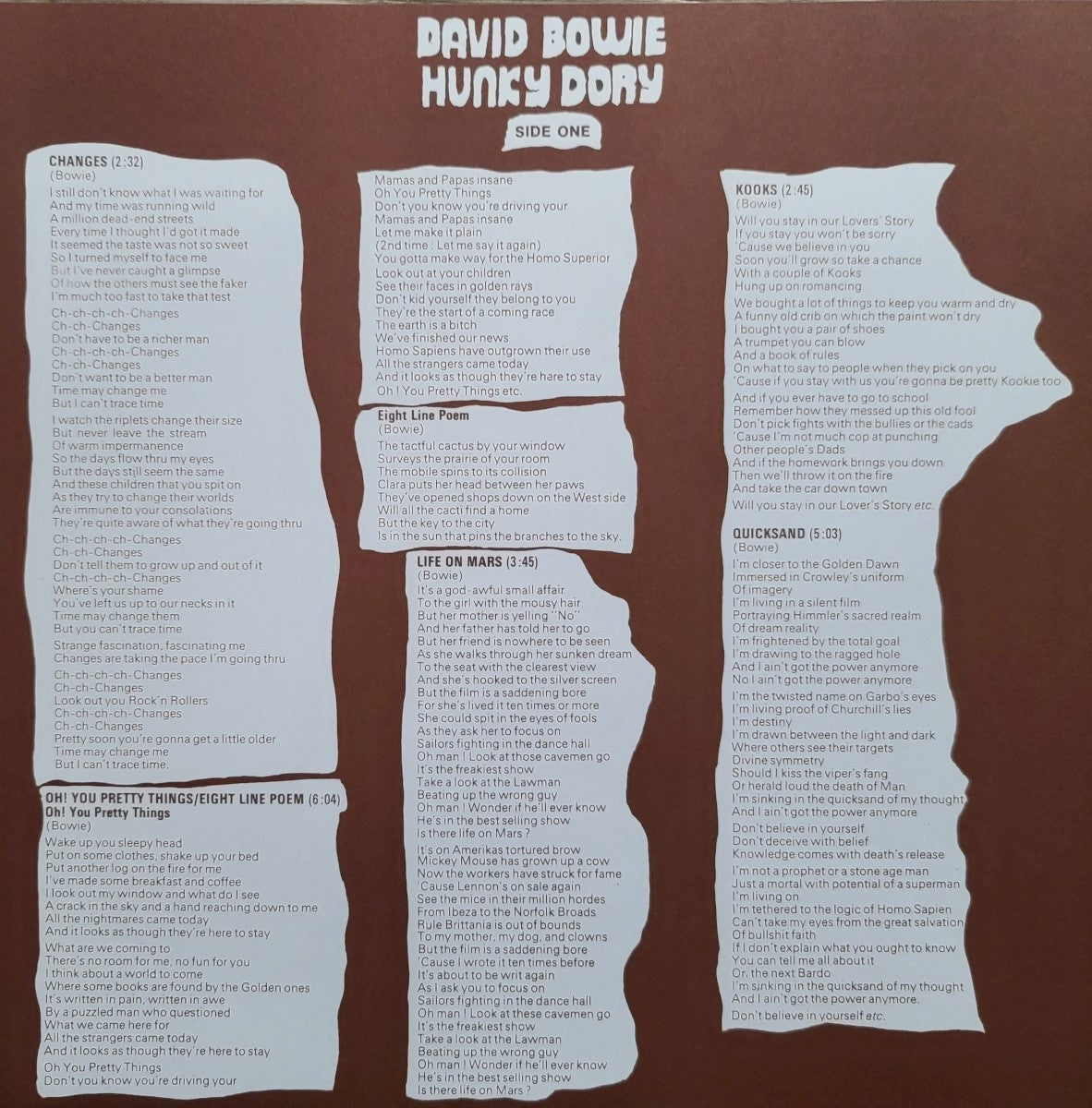 David Bowie – Hunky Dory (LP Vinyl) Vinyl Record