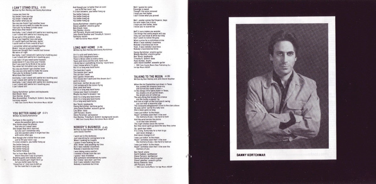Don Henley – I Can't Stand Still Music CD