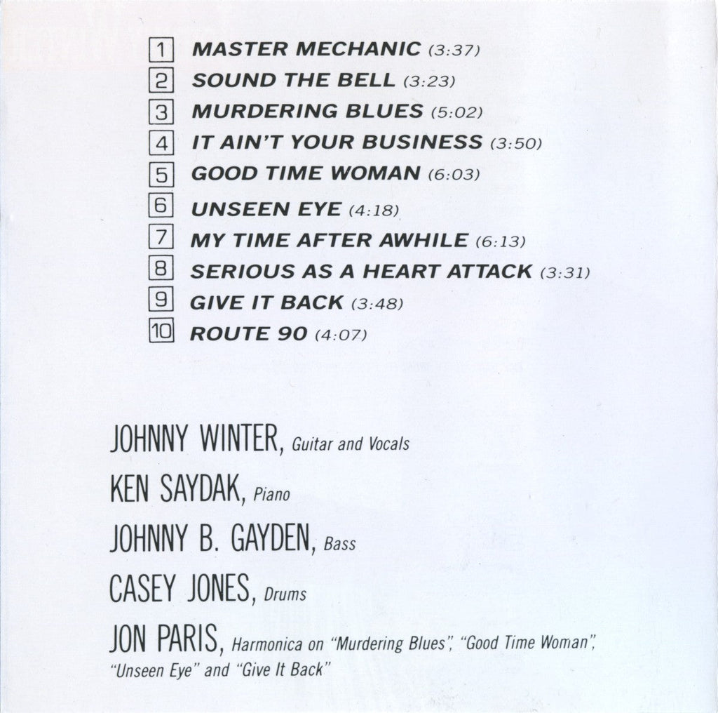 Johnny Winter – Serious Business Music CD