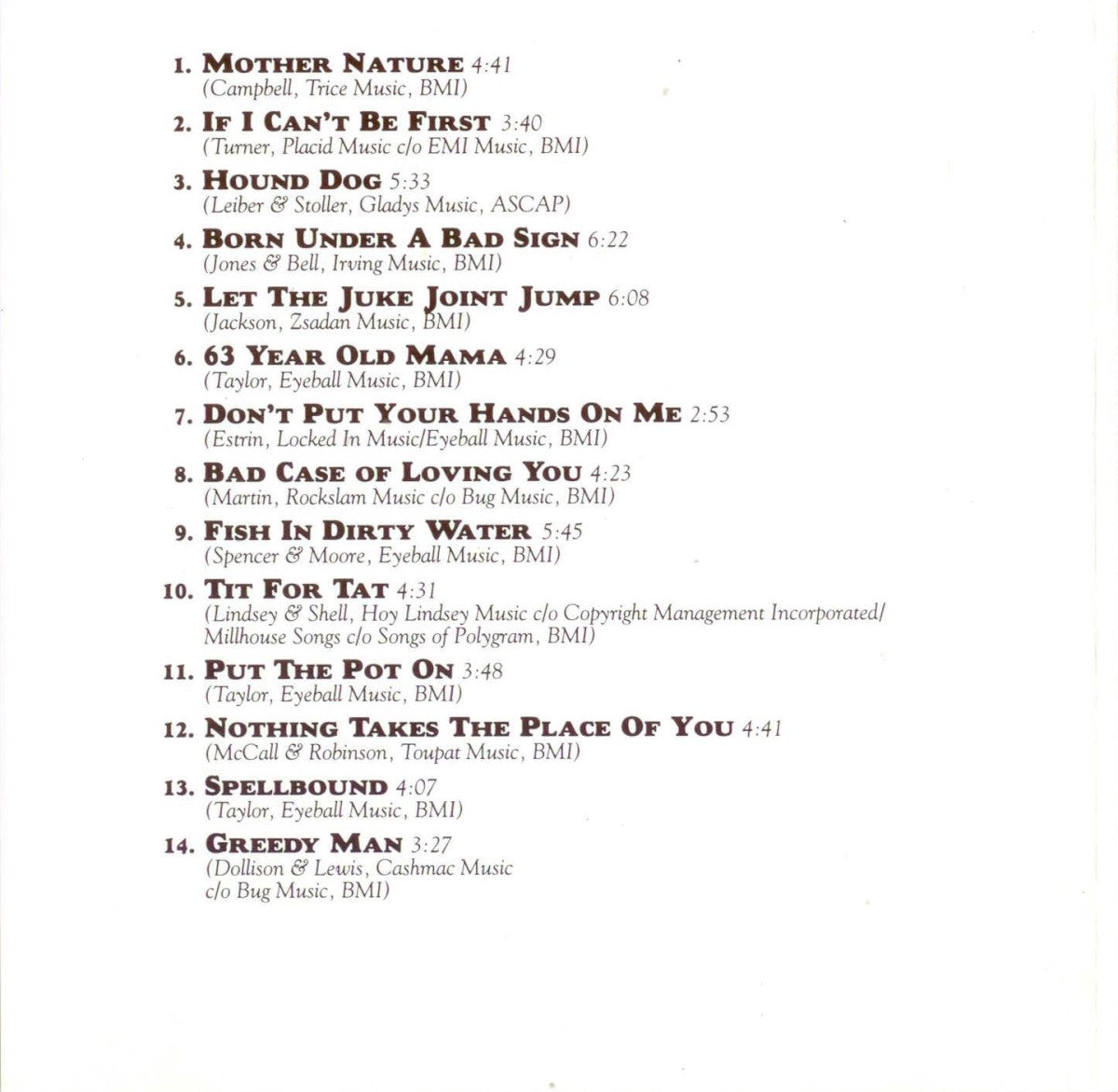 Koko Taylor – Force of Nature Music CD