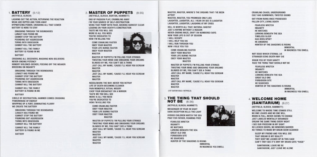 Metallica – Master Of Puppets Music CD