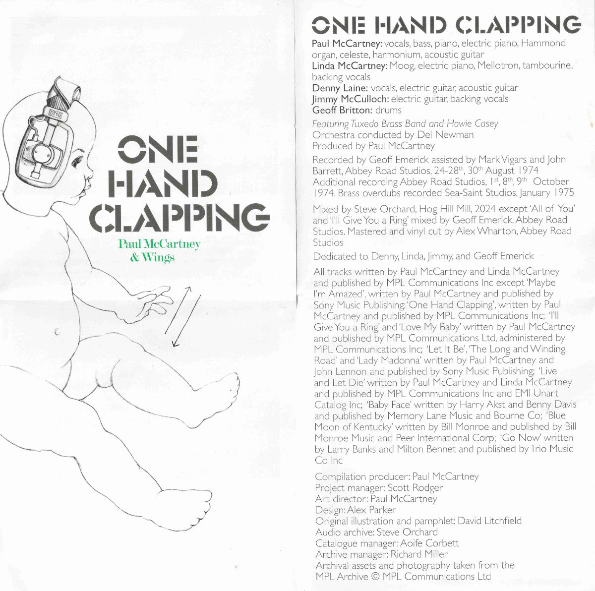 Paul McCartney And Wings – One Hand Clapping (2-CD) Music CD