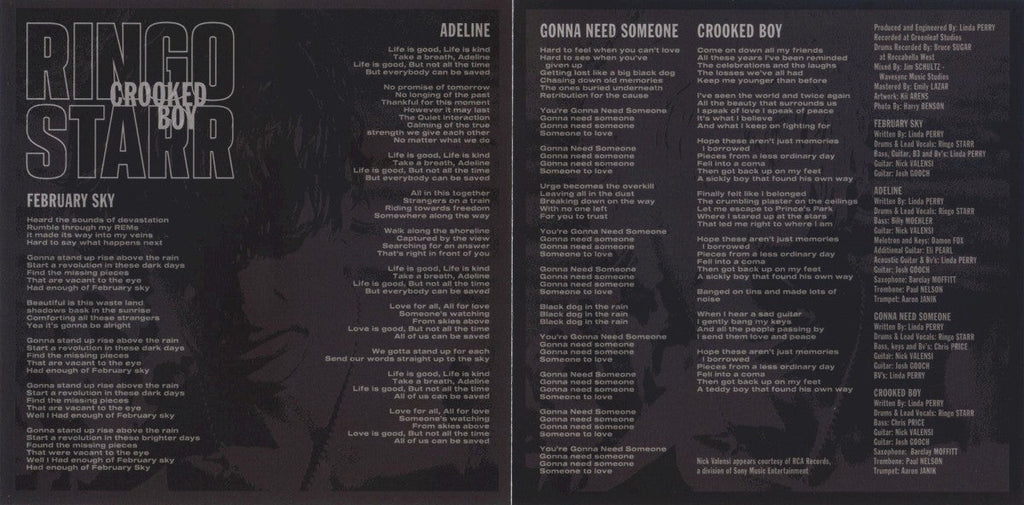 Ringo Starr – Crooked Boy Music CD