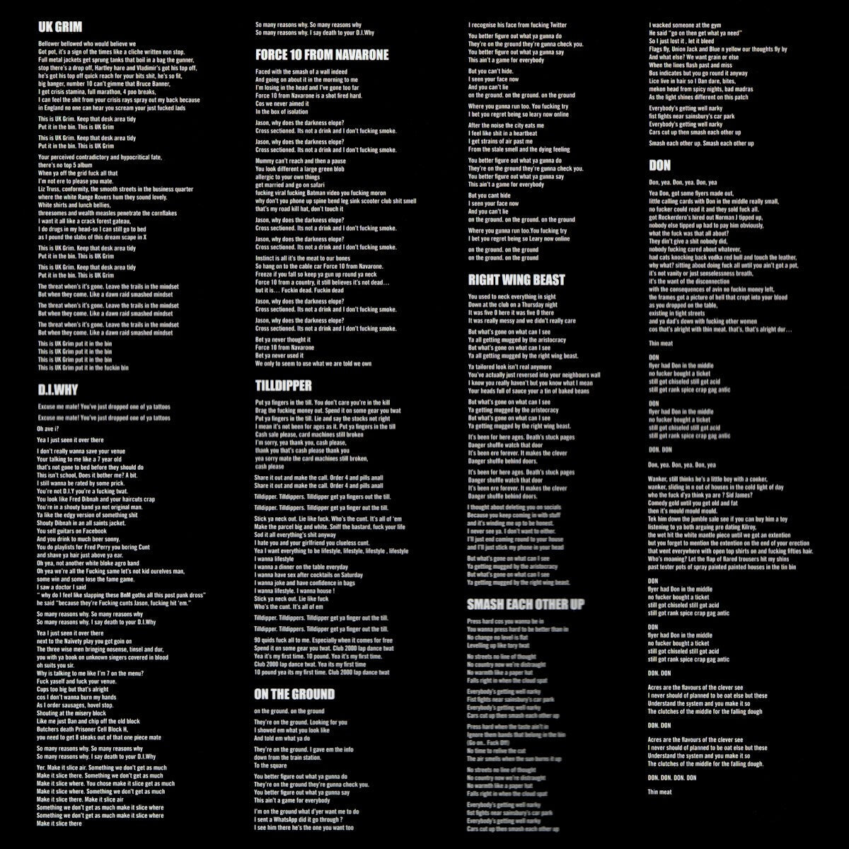 Sleaford Mods – UK GRIM (LP Vinyl) Vinyl Record