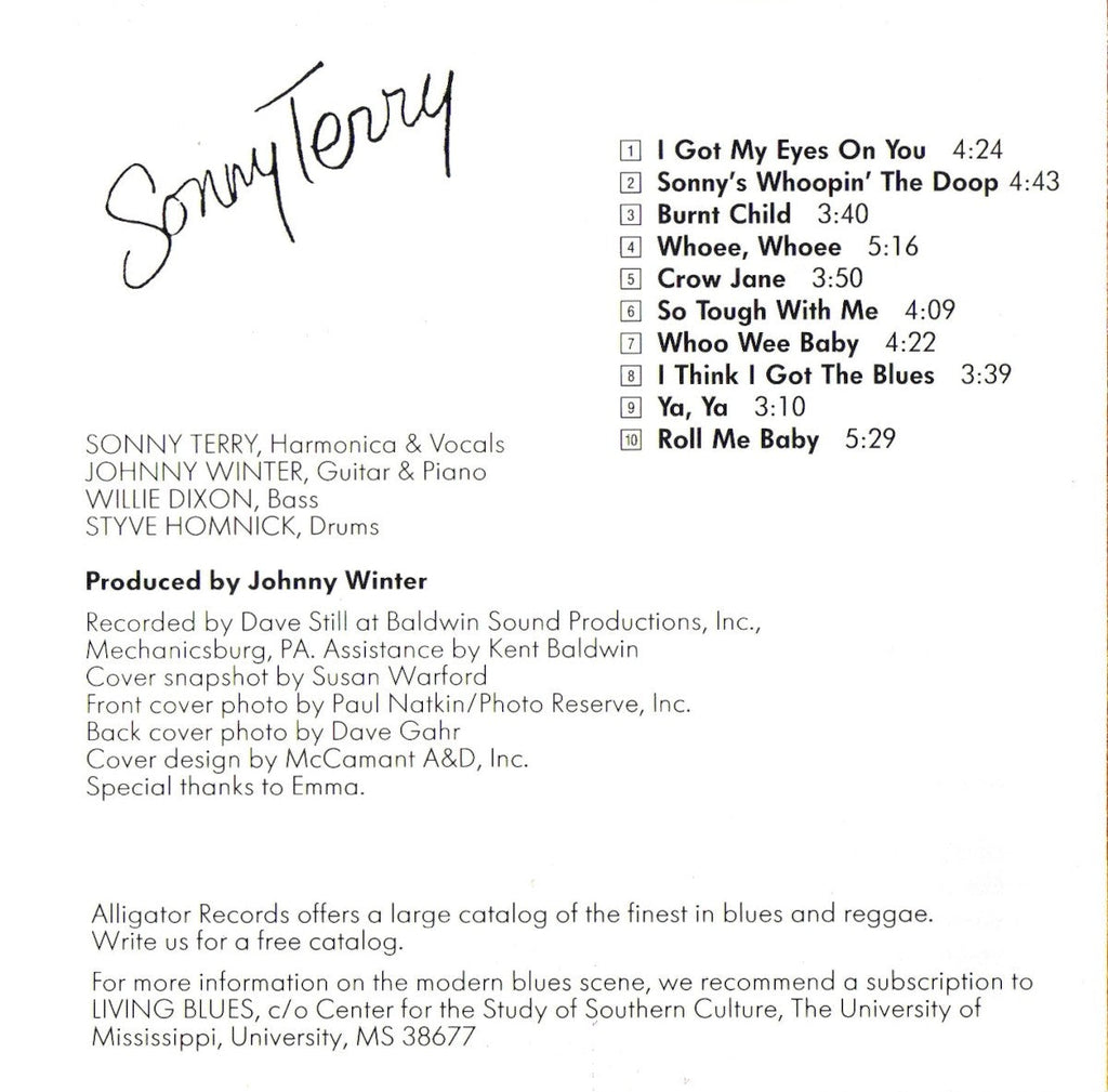 Sonny Terry – Whoopin' Music CD