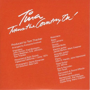 Tina Turner – Tina Turns The Country On! (LP Vinyl) Vinyl Record