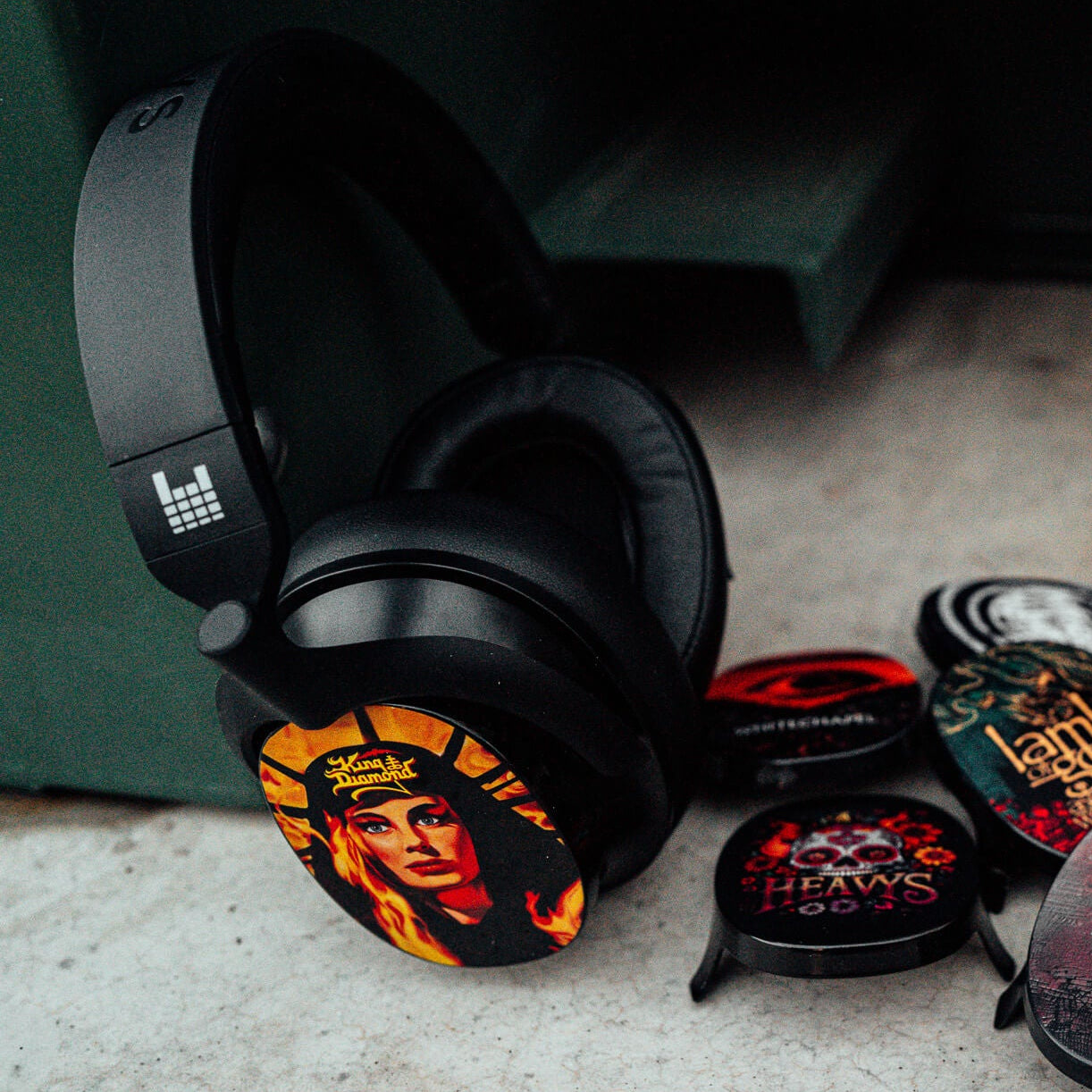 King Diamond Fatal Portrait Limited Edition HEAVYS Headphone Shells & Headphone Bundle