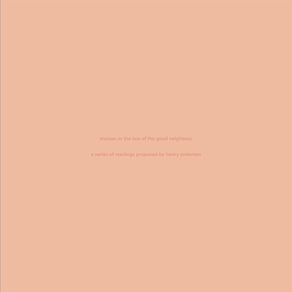 Stanzas Or The Law Of The Good Neighbour Vinyl Record