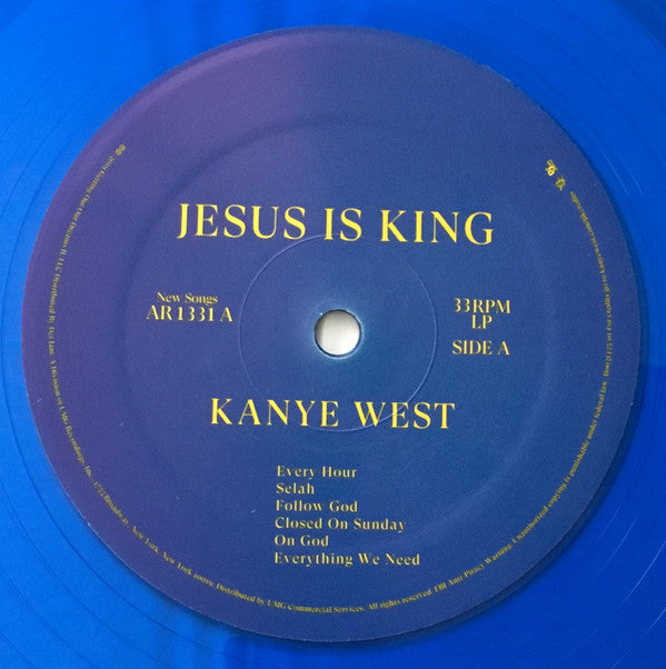 Kanye West - Jesus Is King (TRANSLUCENT BLUE VINYL) | Mint (M) Mint (M)