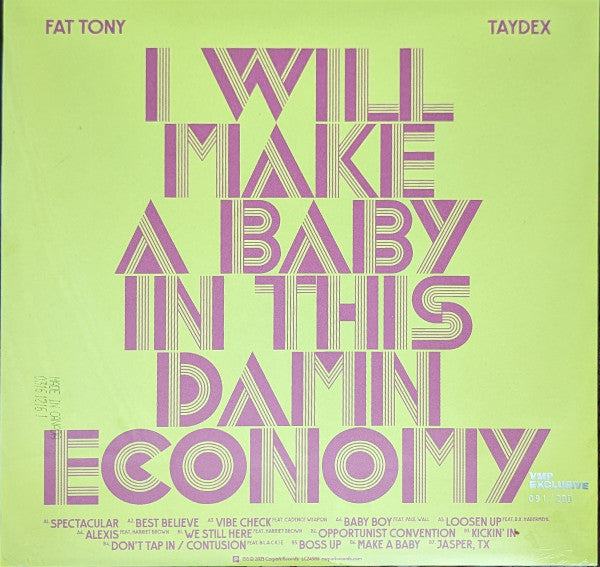 I Will Make A Baby In This Damn Economy (VMP VINYL) | Mint (M) Mint (M)