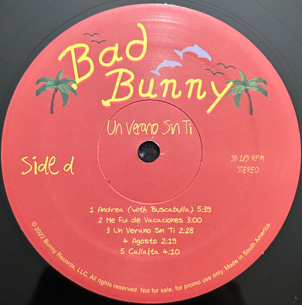 Bad Bunny - Un Verano Sin Ti (PROMO 2xVINYL) |