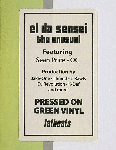 El Da Sensei - The Unusual (GREEN VINYL) |