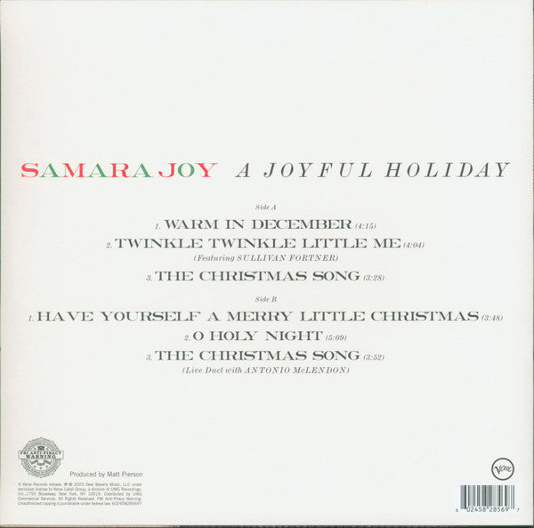A Joyful Holiday (COLOR VINYL) | Mint (M) Mint (M)
