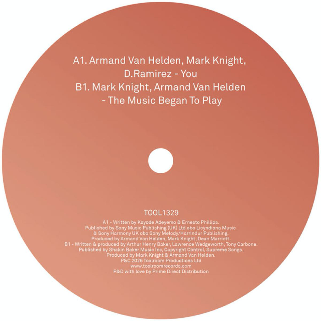 Armand Van Helden / Mark Knight / D.Ramirez - (PRESALE 5/29/26) You / The Music Began To Play (VINYL) | Mint (M) Mint (M)