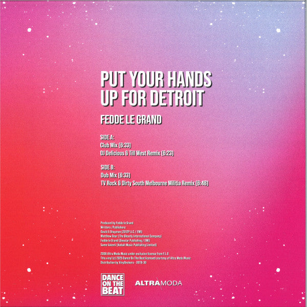 Put Your Hands Up For Detroit (BLUE SPLATTERED VINYL 12") | Mint (M) Mint (M)