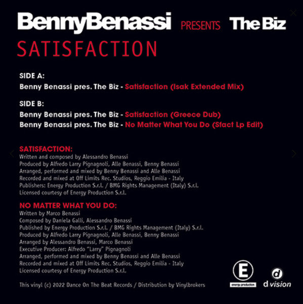 Benny Benassi - Satisfaction (VINYL) | Mint (M) Mint (M)
