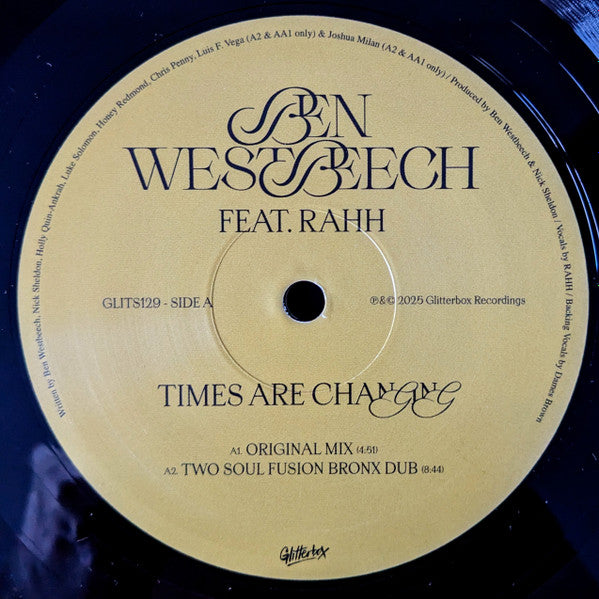 Times Are Changing (Two Soul Fusion Remixes)(VINYL) | Mint (M) Mint (M)