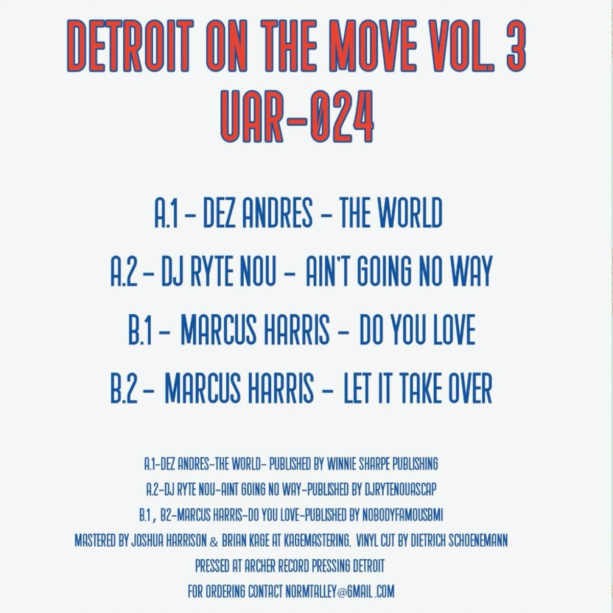 Various - Detroit On The Move Vol 3 (VINYL) | Mint (M) Mint (M)