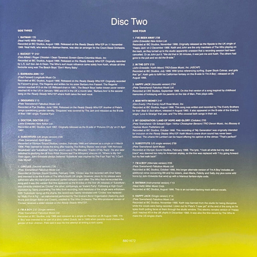 The Who – A Quick One (2-LP Vinyl) Vinyl Record