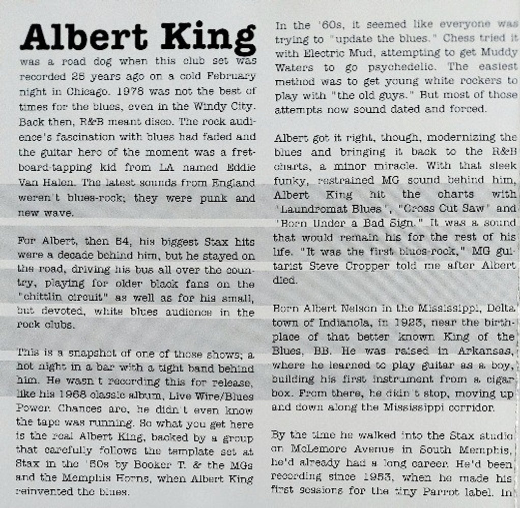 Albert King – Talkin' Blues Music CD
