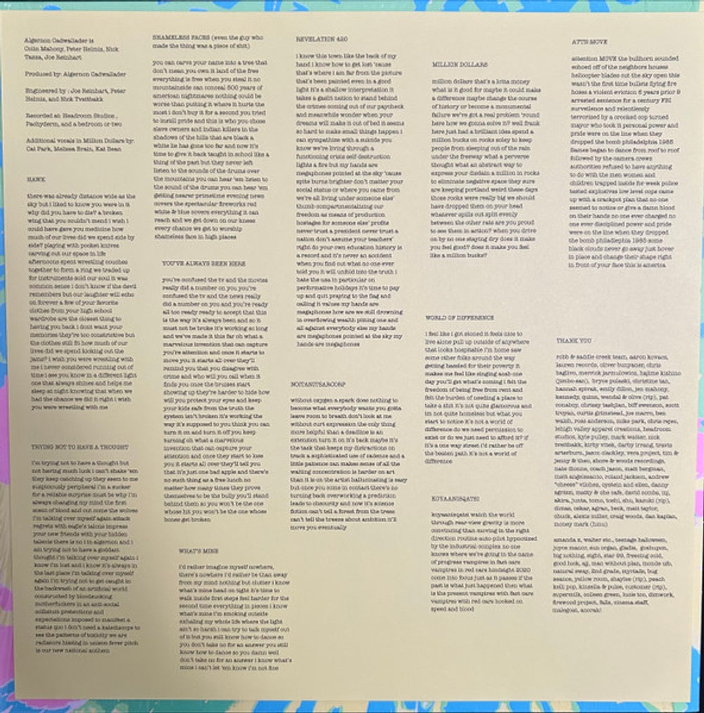 Algernon Cadwallader	 – Trying Not to Have a Thought Music CD