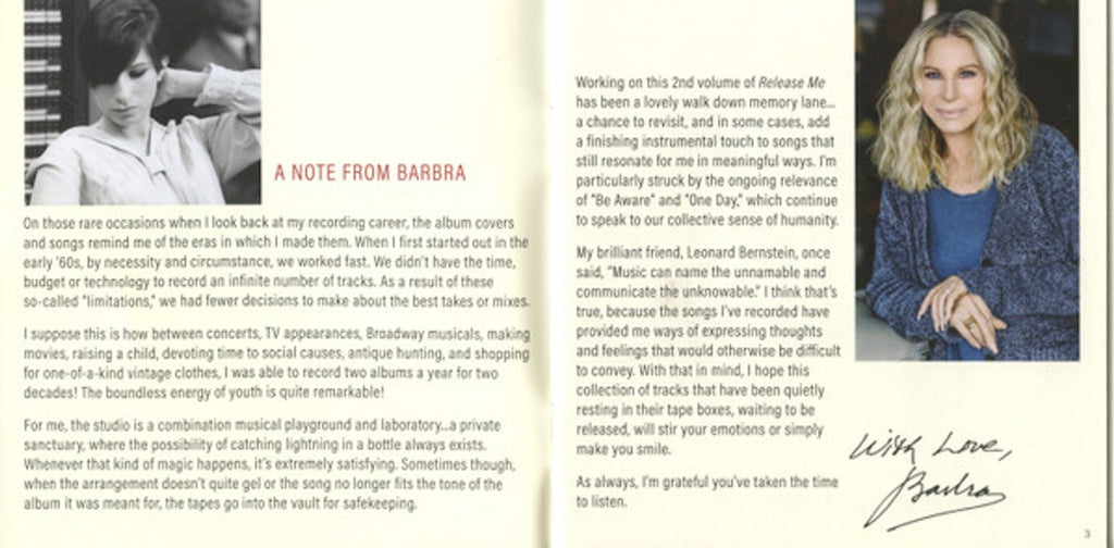Barbra Streisand – Release Me 2 Music CD
