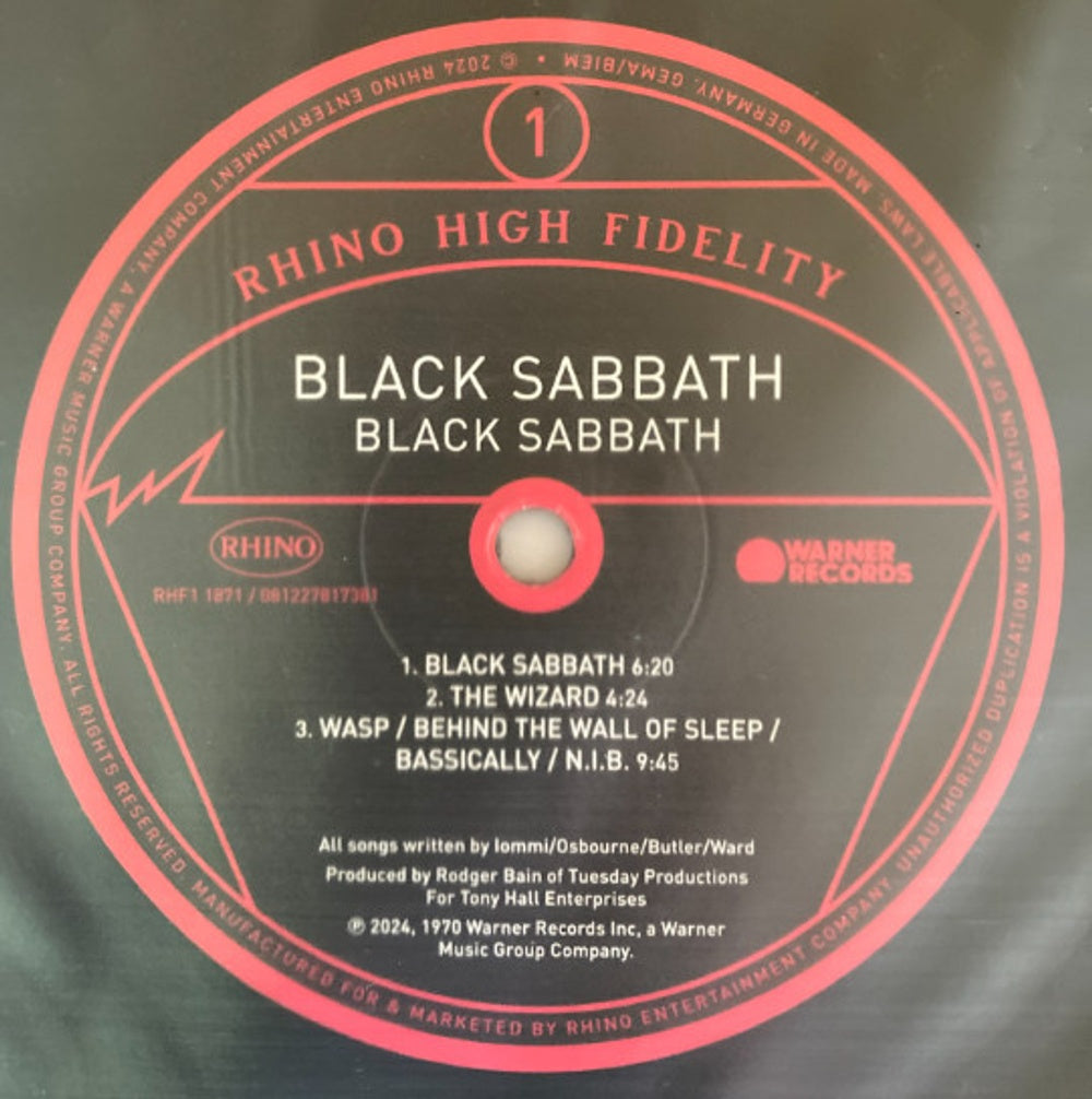 Black Sabbath – Black Sabbath (LP Vinyl) Vinyl Record