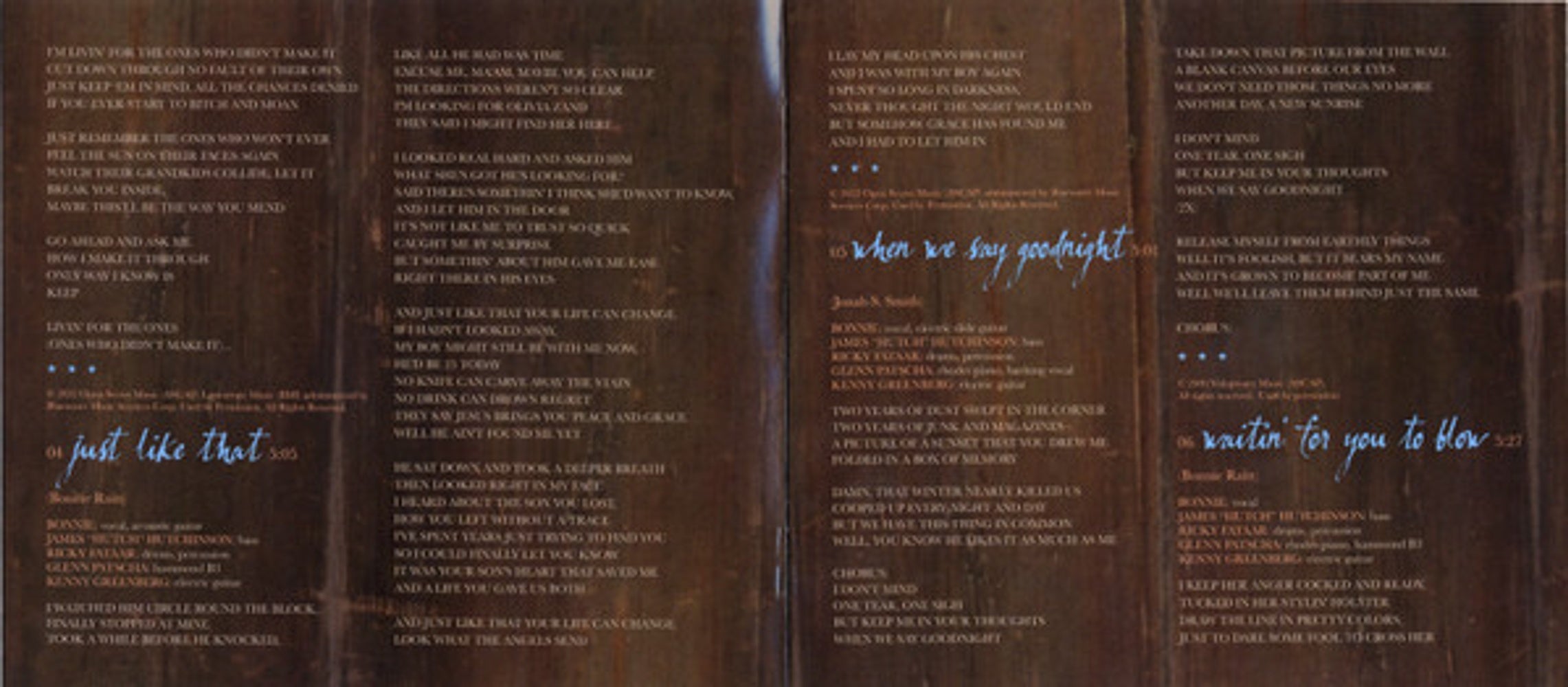 Bonnie Raitt – Just Like That... Music CD