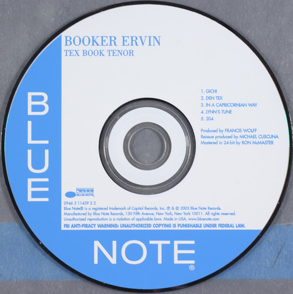 Booker Ervin – Tex Book Tenor Music CD