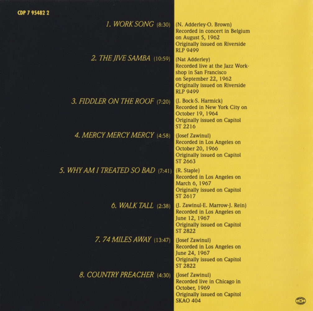 Cannonball Adderley Quintet – Best of the Capitol Years Music CD