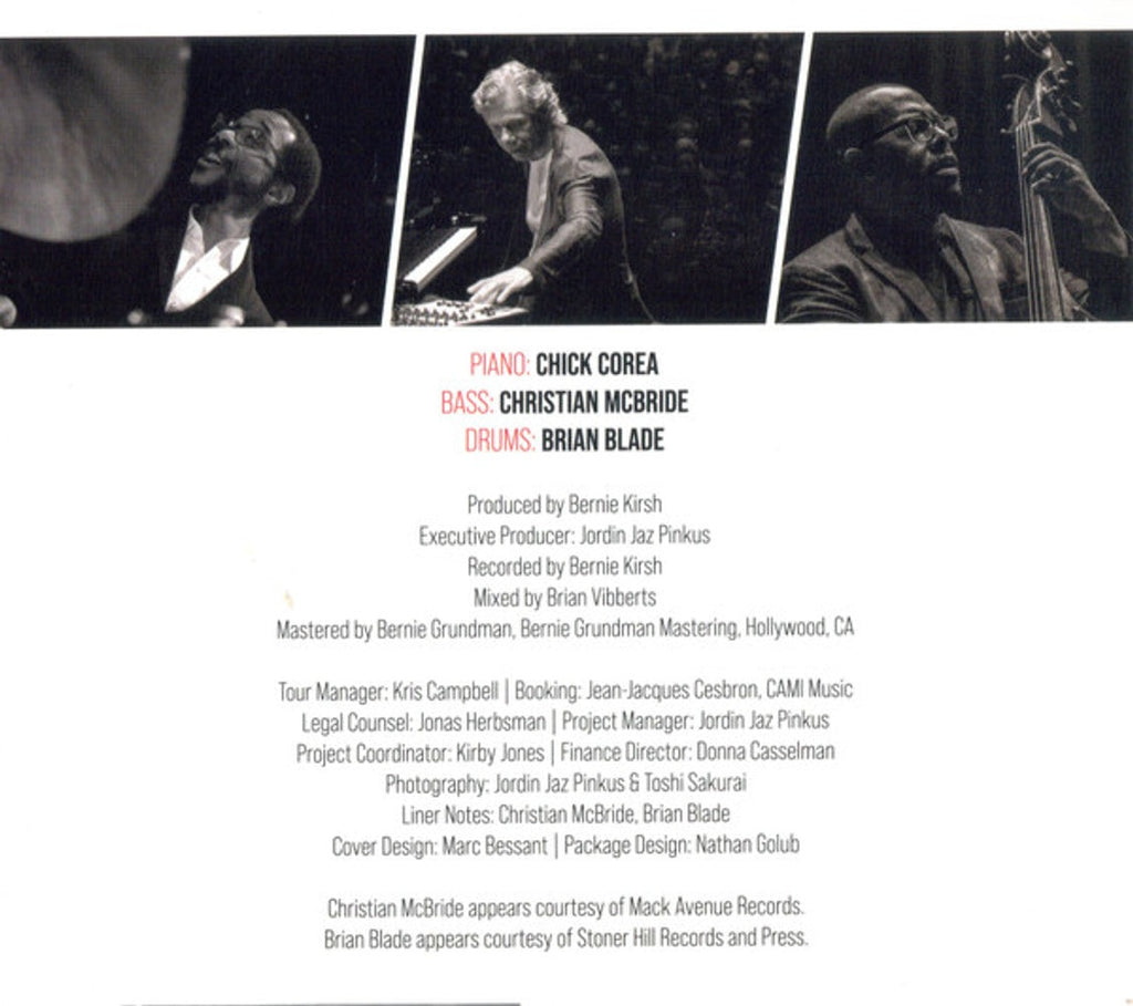 Chick Corea, Brian Blade, and Christian McBride – Trilogy 3 Music CD