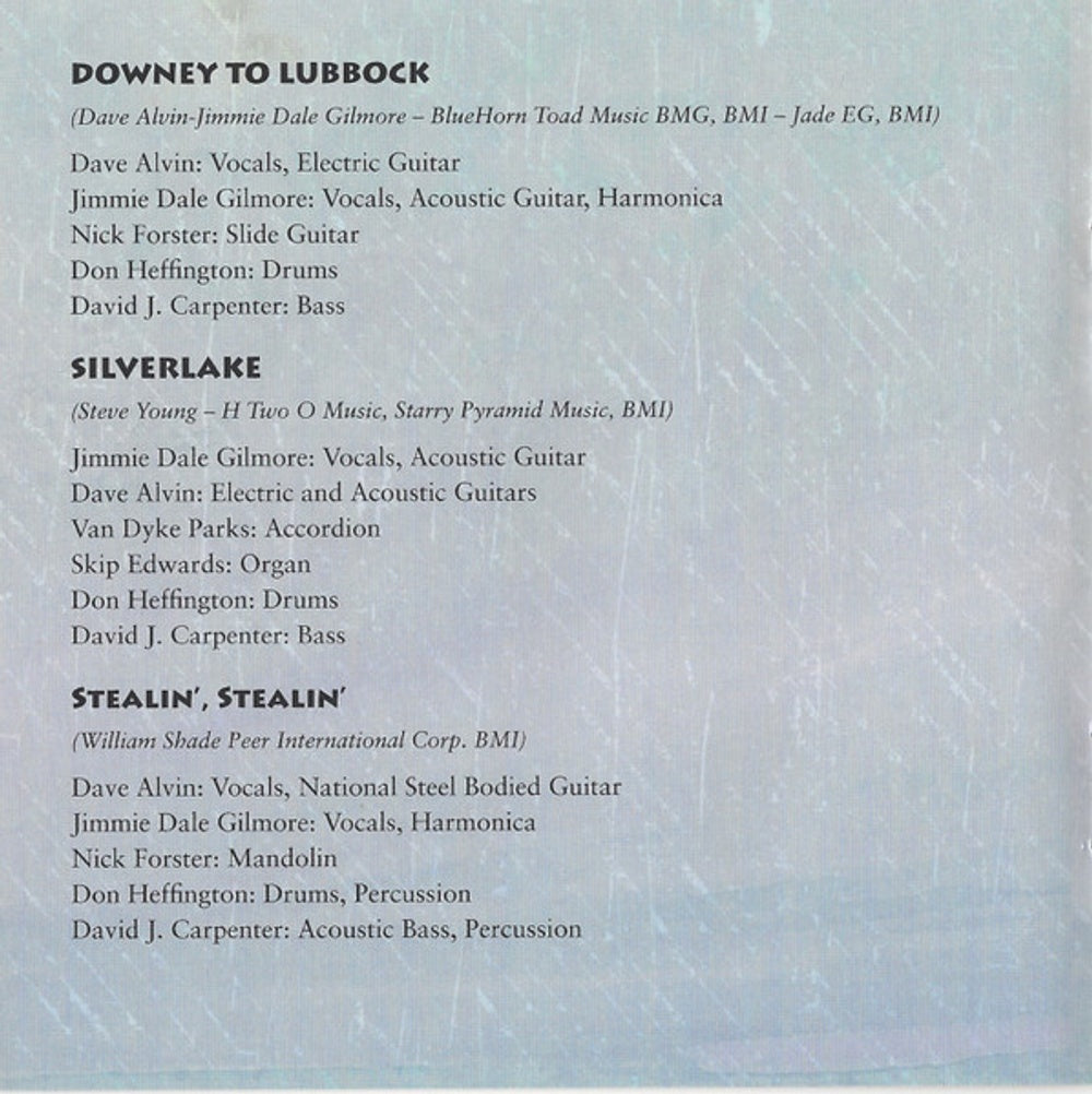 Dave Alvin – Downey To Lubbock Music CD