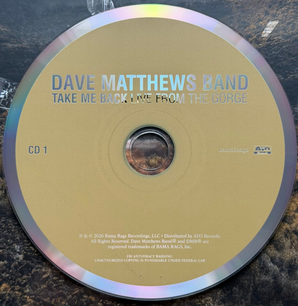 Dave Matthews – Take Me Back / Live From the Gorge (3-CD) Music CD