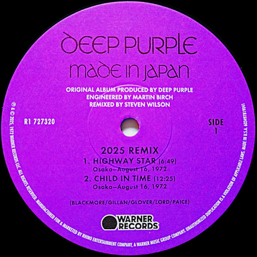 Deep Purple – Made In Japan (Steven Wilson Remix) (2-LP Vinyl) Vinyl Record