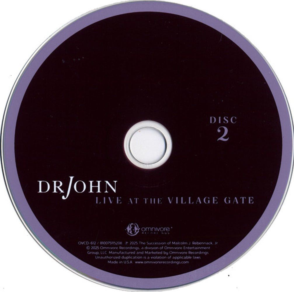 Dr John – Live At The Village Gate (2-CD) Music CD