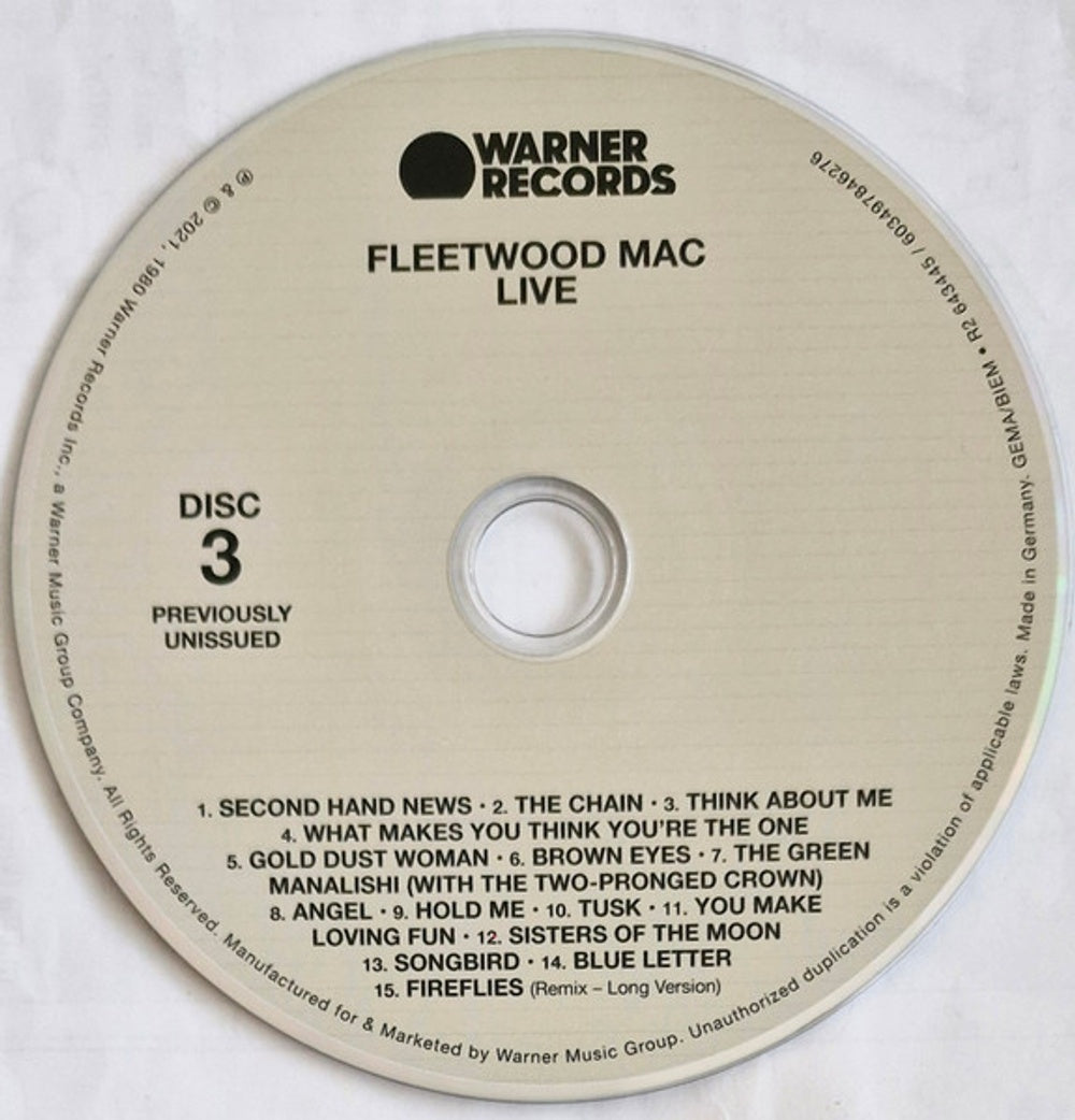 Fleetwood Mac – Fleetwood Mac Live (3-CD) Music CD