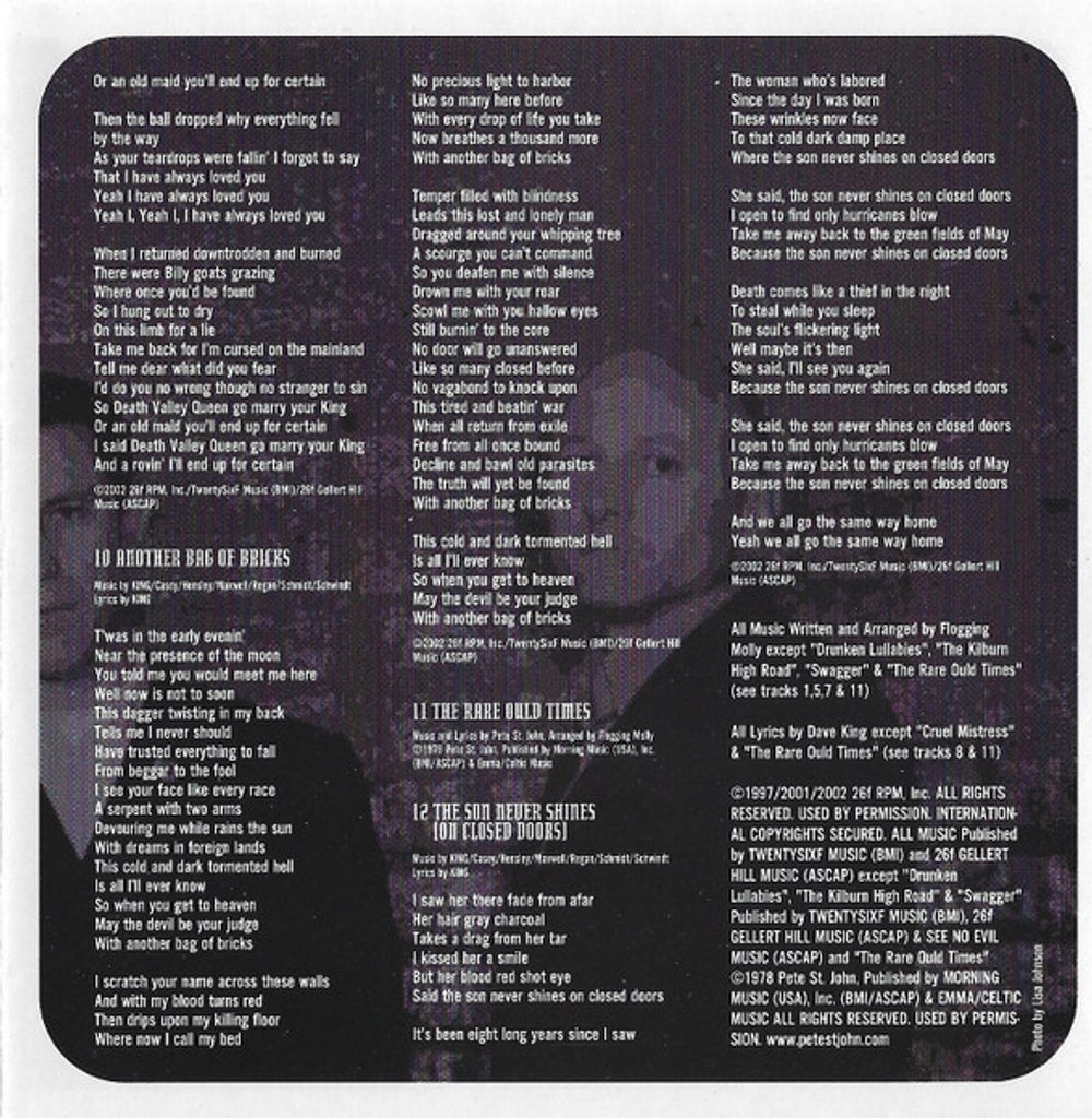 Flogging Molly – Drunken Lullabies Music CD