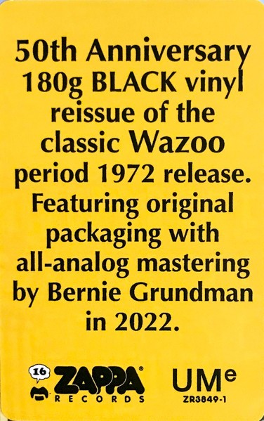 Frank Zappa – The Grand Wazoo (LP Vinyl) Vinyl Record
