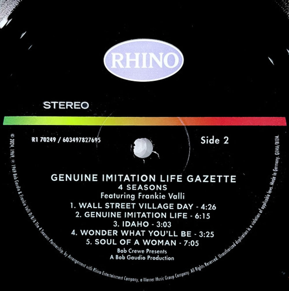 Frankie Valli  & The Four Seasons – Genuine Imitation Life Gazette (Ofgv) [Record Store Day] (LP Vinyl) Vinyl Record