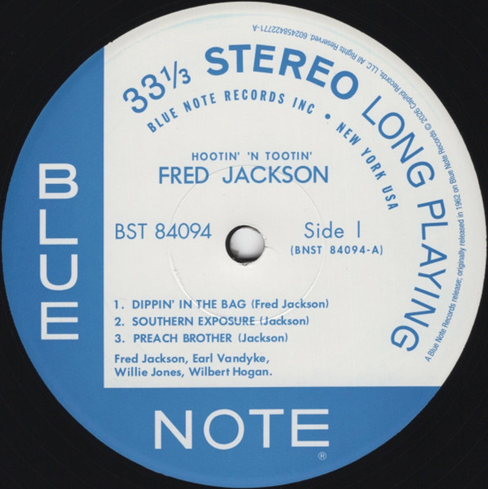 Fred Jackson – Hootin' N' Tootin' (LP Vinyl) Vinyl Record