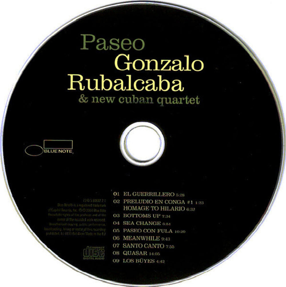 Gonzalo Rubalcaba – Paseo Music CD