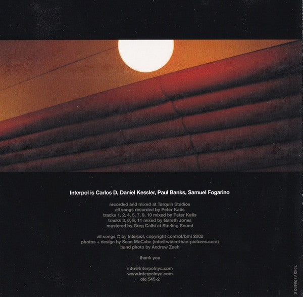 Interpol – Turn on the Bright Lights Music CD