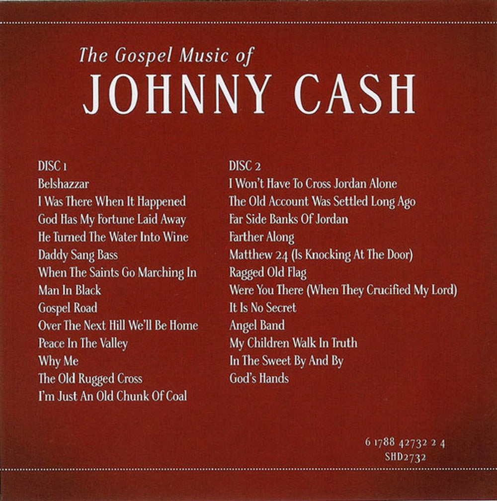 Johnny Cash/Willie Nelson/George Jones – The Gospel Music Of Johnny Cash (2-CD) Music CD