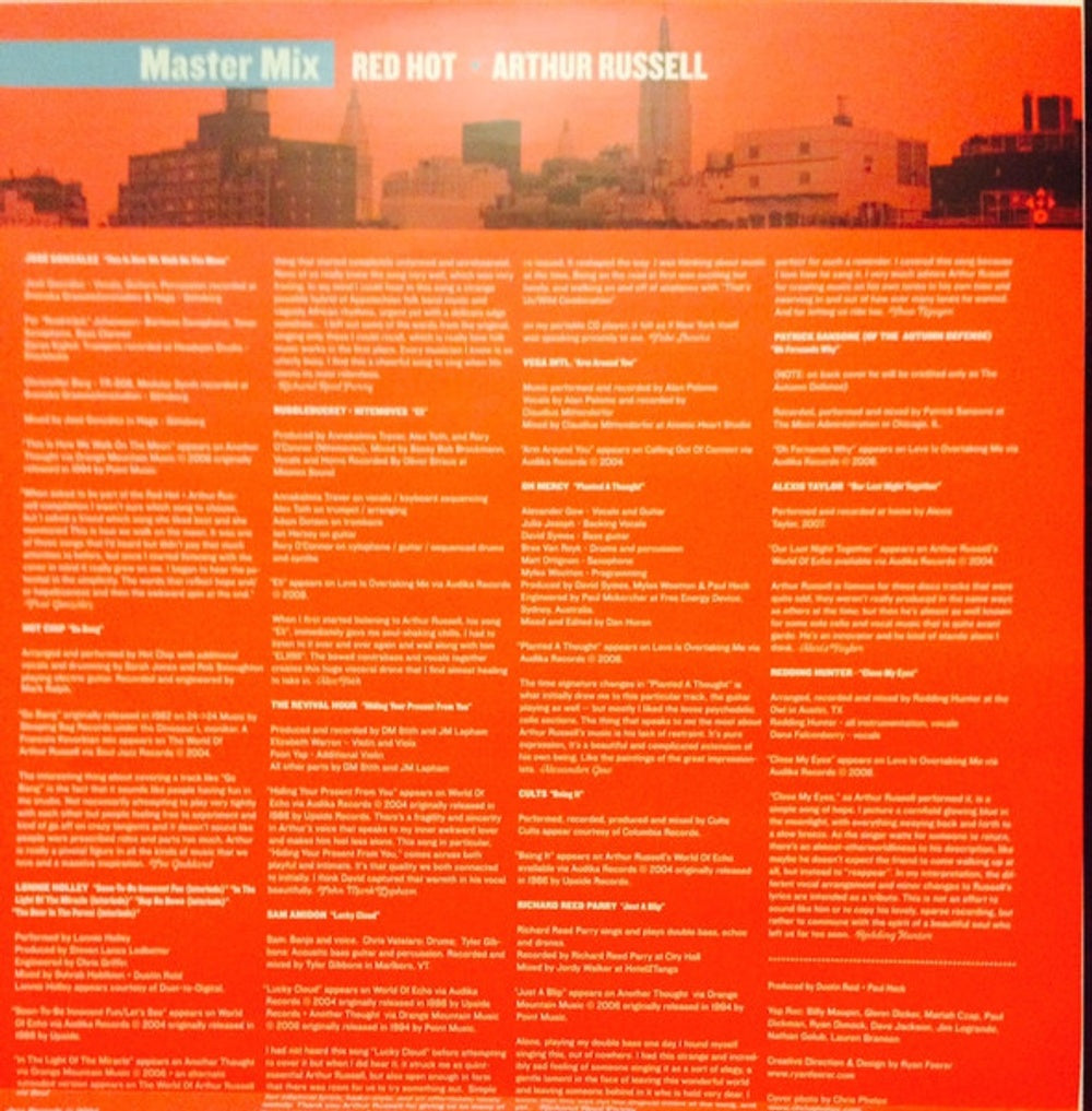 Master Mix - Red Hot & Arthur Russell (3-LP Vinyl) Vinyl Record
