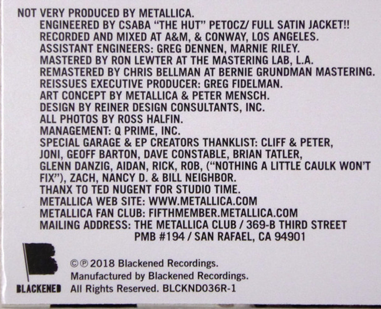 Metallica – The $5.98 EP: Garage Days Re-Revisited (LP Vinyl) Vinyl Record