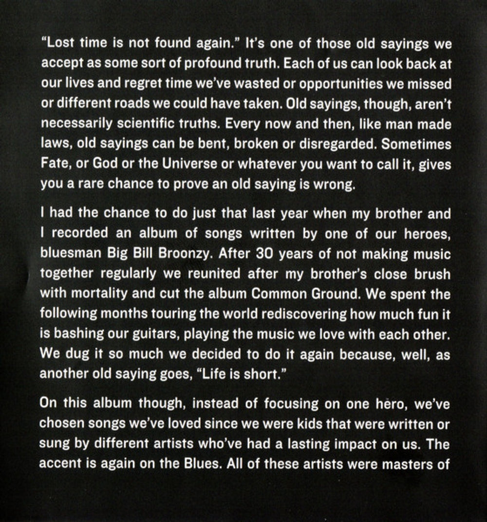 Dave Alvin and Phil Alvin – Lost Time Music CD