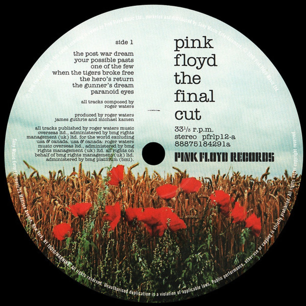 Pink Floyd – The Final Cut (LP Vinyl) Vinyl Record